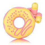 QearFun Candy Color Donut Earphone In Ear Earbud with Microphone and Cord Wrapper Set Winder for Smartphone Mp3 (Pink)