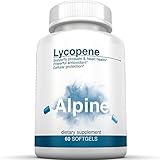 Alpine Nutrition Lycopene Supplement 10mg Softgels Natural Antioxidant for Cellular & Prostate Health - 60 Capsules