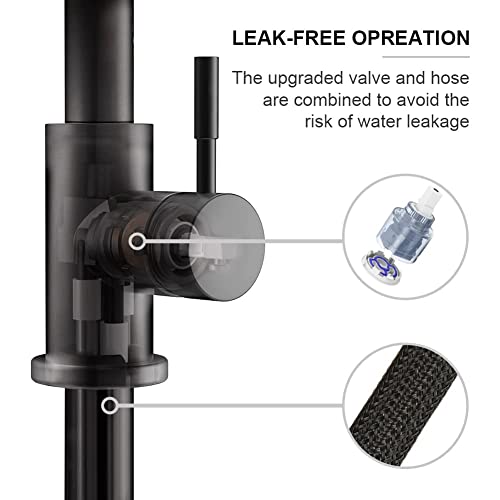 EYSCOTA Küchenarmatur, Spültisch-Mischbatterie aus massivem Messing mit Pull-Down-Sprayer, Einhebel-Einloch-360 ° -Spültischarmatur kalt und heiß, mattschwarz