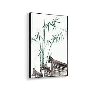 Framed Canvas Home Artwork Decoration Antique Plant Canvas Wall Art for Living Room, Bedroom - 16x24 inches