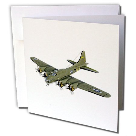 Boehm Graphics Aircraft - A Flying Fortress seen from Above - 1 Greeting Card with envelope (gc_245594_5)
