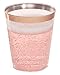 Rose Gold Plastic Cups | 8 oz. 50 Pack | Hard Clear Plastic Cups | Disposable Party Cups | Fancy Wedding Tumblers | Nice Rose Gold Rim Plastic Cups | Elegant Decoration Cups | Plastic Tumblers Bulk