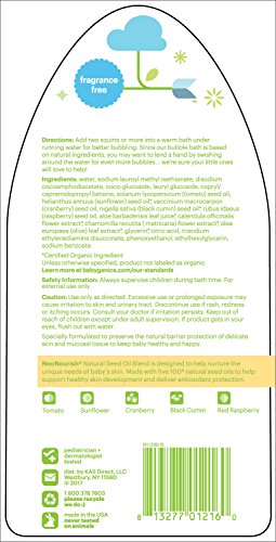 Babyganics Baby Bubble Bath, Fragrance Free, 20oz Bottle, (Pack of 2)