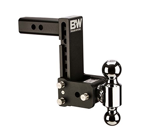 B&W TS20040B Tow & Stow Double Ball Hitch 2 5/16" x 2" Balls with 2.5" Shank 7" Drop or 7 1/2" Rise