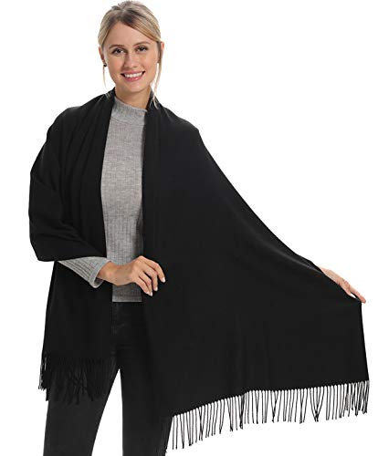 black evening pashmina