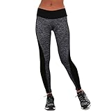 Athletic Leggings,Haoricu Women Sports Trousers Gym Workout Fitness Yoga Pants (XL, Gray)