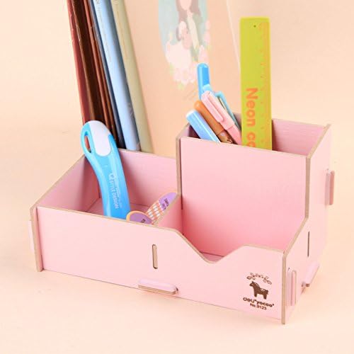 Assemble Wood Diy Pencil Holder Storage Box Suitable For Holding Small Items, Such As Pens, Pencils, Rulers, Scissors, Adhesive Tapes, Etc