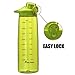 BONISON 36 OZ Wide Mouth Sports Water Bottle Flip Top Lid With Handle Leak Proof Bpa Free Spill-Proof Big Capacity Bottle For Travel Yoga Running Outdoor Cycling Hiking Or Camping