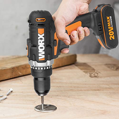 WORX WX183.1 Akkuschrauber 20V - 50Nm, 2-Gang-Getriebe und LED-Licht – Akkubohrschrauber Set zum Bohren und Schrauben… – Bild 5