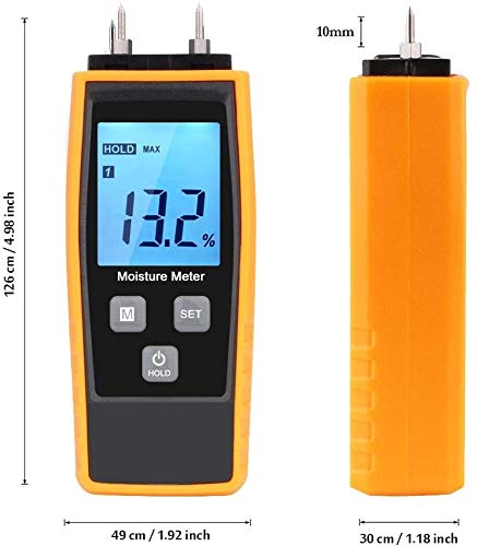 XINGDONG Holzfeuchtigkeitsmesser, LCD-Display mit Hintergrundbeleuchtung, für Holzfäller und Hausbesitzer zum Messen von… – Bild 3