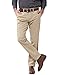 ADFOLF Men's Flat Front Slim Fit Chino Pants, Apricot, 36W x 34L
