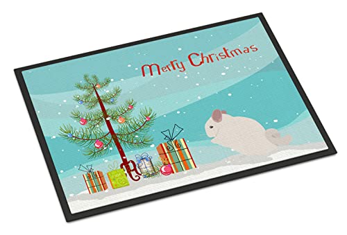 Caroline's Treasures CK4436JMAT Pink and White Chinchilla Merry Christmas Doorm…