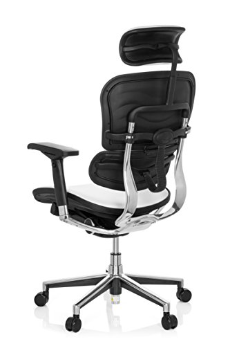 hjh-OFFICE-652231-Sedia-da-ScrivaniaSedia-Presidenziale-ERGOHUMAN-Pelle-Bianco
