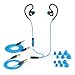 JLab Audio Fit2 Sport Wired Earbuds | Sport Fit with Customizable Memory Wire Earhook | IPX5 Waterproof & Sweatproof | C3 Sound with Titanium Drivers | Black & Blue