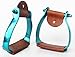 PRORIDER Horse Saddle Angled Slanted Horse Turquoise Aluminum Stirrups 51134TRthumb 2