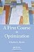 A First Course in Optimization