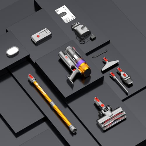 Vistefly V15 Ultra Akku Staubsauger, 58000Pa 600W 70Mins Staubsauger Kabellos mit Doppeldisplay, Akkustaubsauger Doppelter Staubbehälter Design Akkusauger für Hartböden Teppich Tierhaare 8