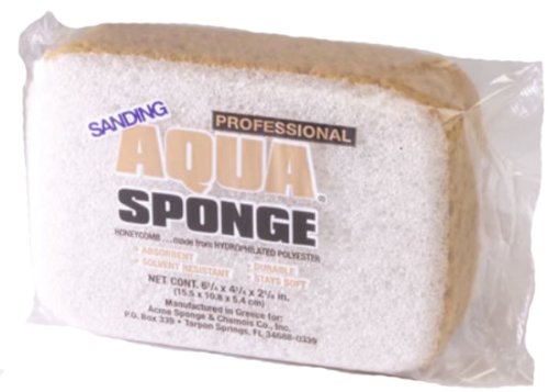 Aqua Fine Pore Sanding Sponge, 6-1/4 by 4-1/4 by 2-1/8-Inch