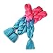 2 Tone Ombre Jumbo Braiding Hair Extention High Temperature Kanekalon Synthetic Braiding Crochet Twist Hair Braids With Small Free Gifts 24inch 3pcs/lot(Pink/Lake Blue)
