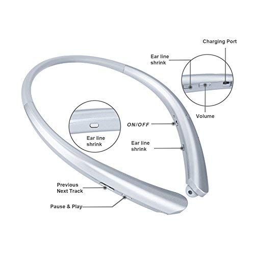 6 Bluetooth+Retractable+Headphones+Wireless+Earphones