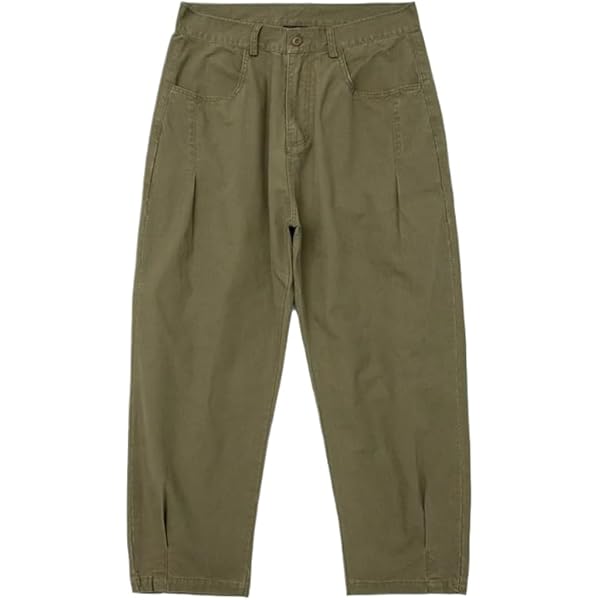 Snoly Men's Cotton Retro Tapered Leg Flat Front Chino Pant