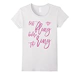 Womens Last Fling Before the Ring Bachelorette Party Pink Diamond Large White