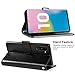 Youcover Samsung Galaxy Note 10 case Wallet,Kickstand Wrist Strap Anti-Scratch Shockproof Card Holder PU Leather Stylish Protective Phone Case-Black