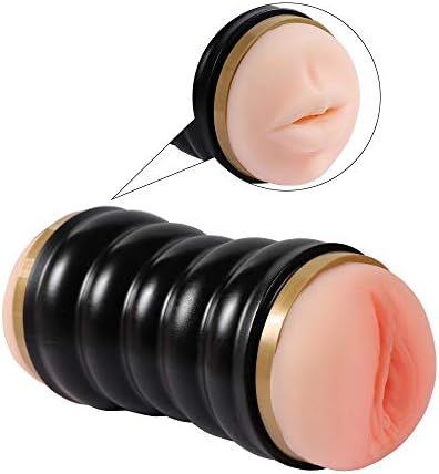 Male Deluxe Cup 3D Realistic Pûššey and Mouth with Teeth, P'ôçkêt P'ûššyfoot Men Toys with Real-Life Touch and Feeling(Black)