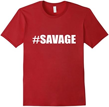 Men's #Savage T shirt - Savage Mode T shirt  2XL Cranberry