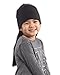 Tough Headwear Kids Fleece Winter Beanie Hat - Cold Weather Midweight Beanie for Girls & Boys - Ultimate Thermal Retention Black