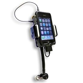 Advanced Car Mount System for Apple iPhone 3G and 3GS/ iPod Touch 2nd Generation - 360 degrees rotating flexible Neck, built-in cutting edge FM Transmitter