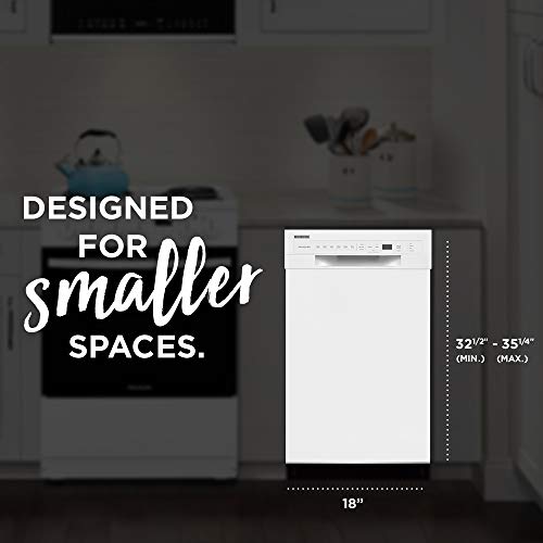 Frigidaire 18 in. ADA Compact Front Control Dishwasher in White with