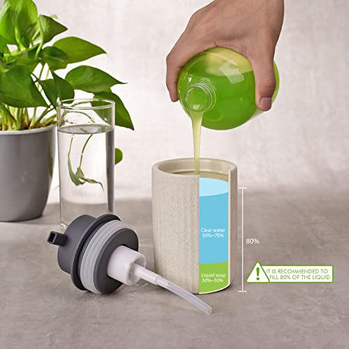 LALA DOLCE Foam Dispenser Hand Pump Dispenser Beige Foaming Soap