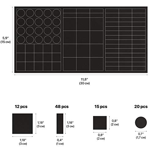 image for X-bet MAGNET 95 Magnetic Squares, Rectangles and Circles with Self Adh