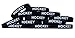 Novel Merk 12-Piece White Text Black Hockey Party Favor & School Carnival Prize Sports Silicone Wristband Bracelet