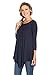 Frumos Womens Tunic for Leggings Round Neck Top Navy 3XL