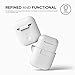 elago Premium Silicone Case Compatible with Apple AirPods 1 and 2, Front LED Visible [White]