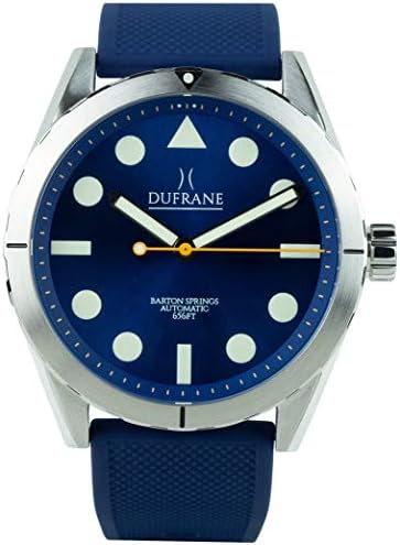 Barton Springs 656 Automatic 42mm Dive Watch for Men by Luxury Brand DuFrane Watches. Stainless Steel with Fine Polished Accents. Durable, Capable & Stylish. Can be Worn Well Both Formal and Casual.