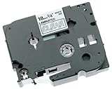 Brother TZ145 3/4in Labeling Tape (26.2ft, White on Clear)