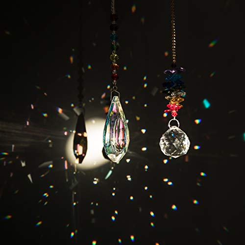 Vasdoo Glass Crystal Ball Prism Pendant Suncatcher Rainbow Maker for Window,Office,Garden Decoration with Gift Box, Pack of 2 - Thumbnail 5