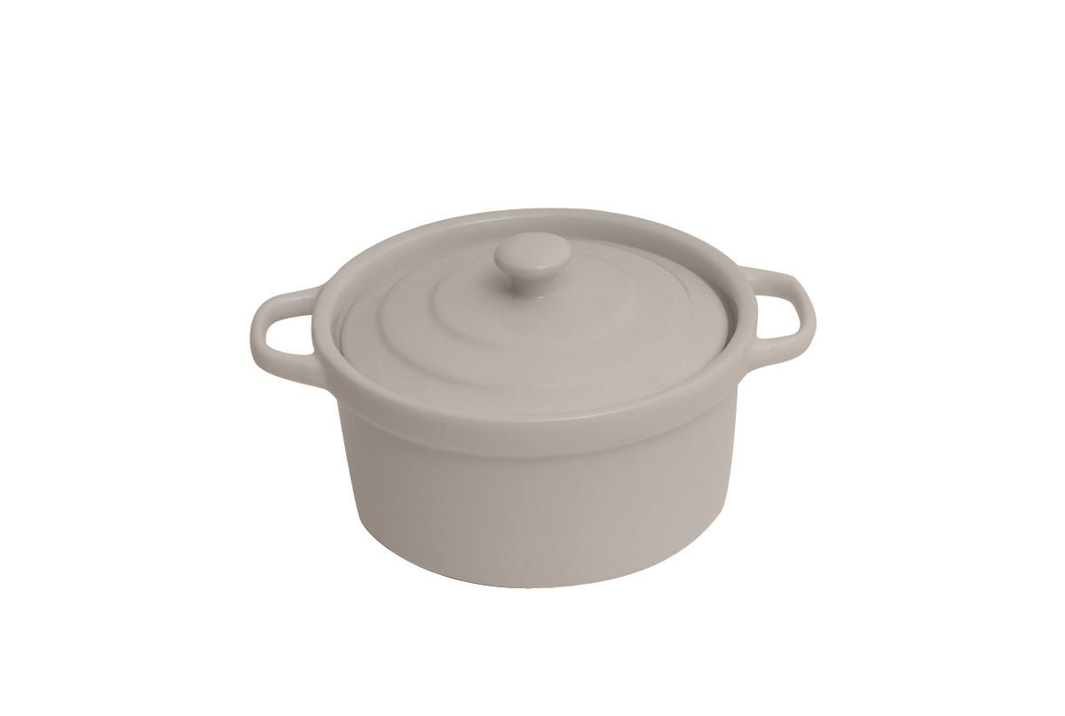 Genware NEV-MC10-W Royal Covered Mini Casserole Dish, 10.5 cm (Pack of 6)