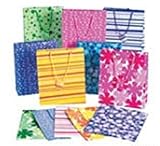 12 Medium Gift Bags – Assorted (Choose Your Style) (12 pc BRIGHT PRINT mix- assorted medium 9 inch), Health Care Stuffs