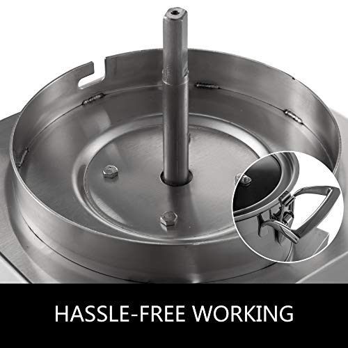 VBENLEM 110V Commercial Food Processor 4L Capacity 550W Electric Food Cutter 1400RPM Stainless