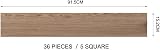 INMOZATA 36pcs Self Adhesive Vinyl Wood Floor Tiles 91.5x15.2cm 5.02m² view 6