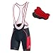 Santic Mens Cycling Bib Shorts Padded Mens Padded Biking Shorts Cycle Bib Tights with Color-Blocking UPF 50+