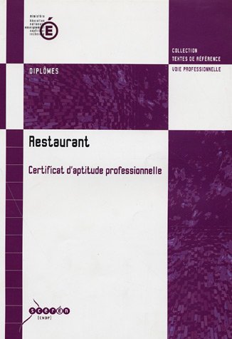 Certificat d'aptitude professionnelle, Restaurant
