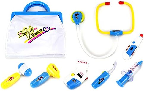 My Family Doctor 8 Piece Pretend Play Toy Medical Kit Play Set, Perfect for Role Playing, Comes w/ Everything Needed (Colors May Vary)