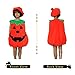 BSTAOFY Halloween Orange Pumpkin Costume Suit for 3T 4T 5T 6T Toddler Kids Lantern Face Fancy Dress up for Carnival