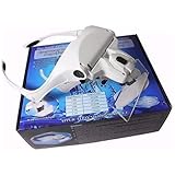 Lupa de Cabeca Oculos Ajustavel 5 lentes 2 leds Aumento Visao Reparo