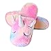 Anddyam Kids Family Cute Cat Household Anti-Slip Indoor Home Slippers for Girls and Boys (Little Kid (3-4 Years), Unicorn Pink)